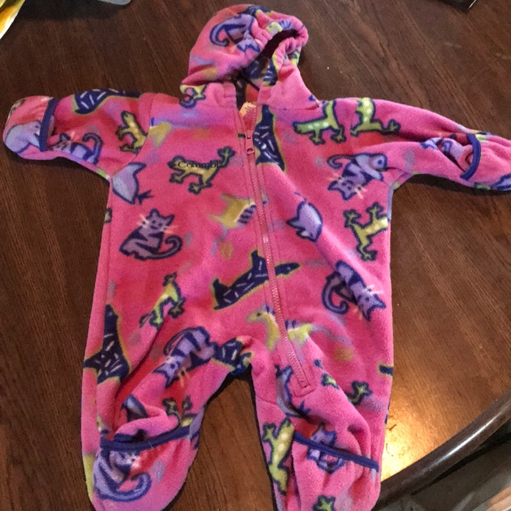 Columbia winter suit 0-6 months fleece